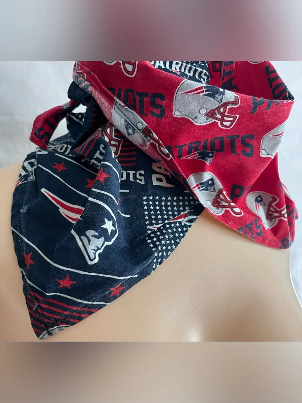New England Patriots 2 pack Bandanas for pet, adult or kids 28 inch